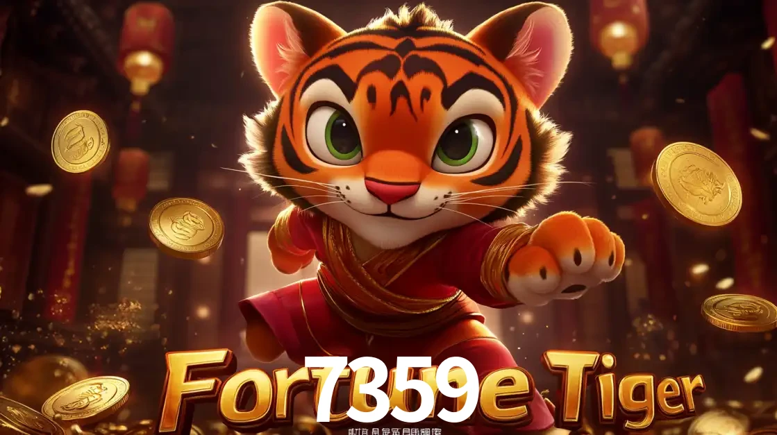 O carismático mascote do jogo de slot Fortune Tiger, um tigre fofo em pose de artes marciais, pronto para trazer sorte e multiplicadores de ganhos no cassino online 7359.