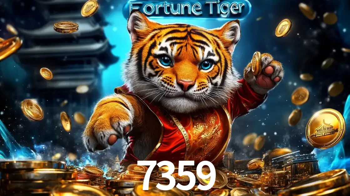 Imagem promocional do jogo de slot Fortune Tiger, com um tigre majestoso em traje tradicional cercado por uma fortuna em moedas de ouro, disponível agora no cassino 7359.